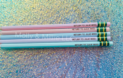 Personalized Pencils | Back to school engraved pencils | Unique gift for students | Gift for Kids | Gift for Teachers | Custom Pencils